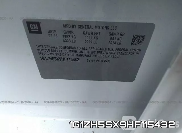 1G1ZH5SX9HF115432 фото 10
