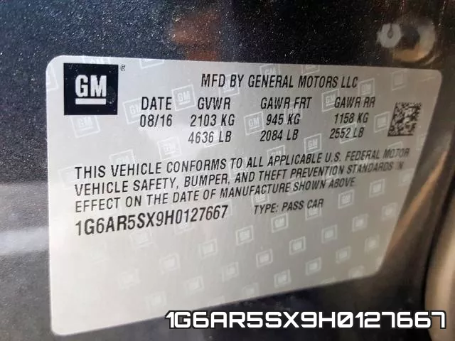 1G6AR5SX9H0127667 фото 2