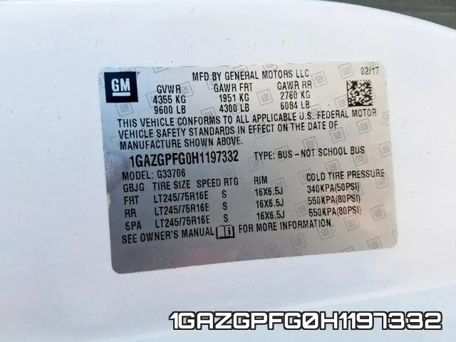1GAZGPFG0H1197332 фото 2