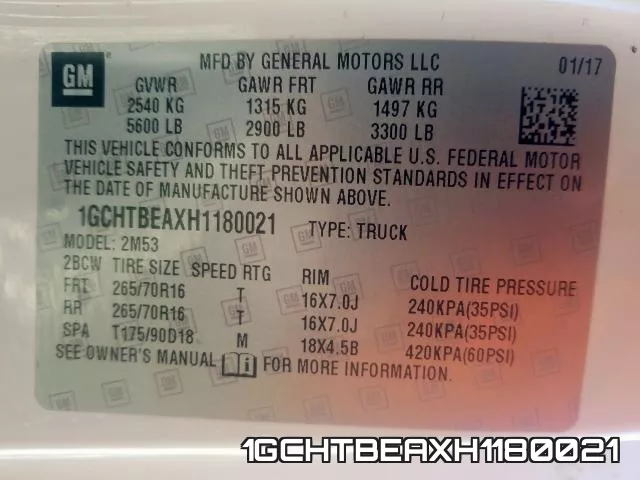 1GCHTBEAXH1180021 фото 2