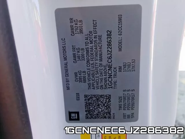 1GCNCNEC6JZ286382 фото 2