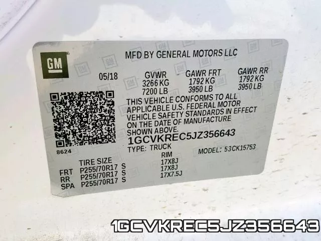 1GCVKREC5JZ356643 фото 2