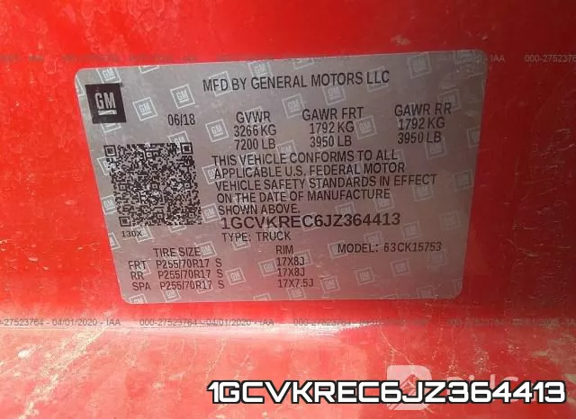 1GCVKREC6JZ364413 фото 10