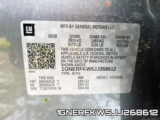 1GNERFKW5JJ268612 фото 2