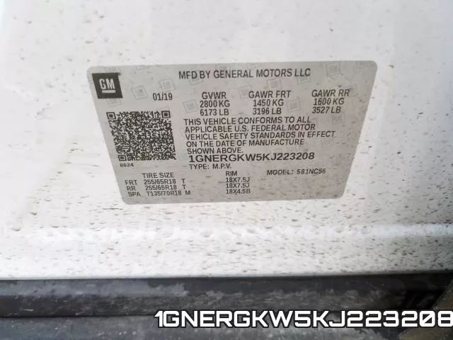 1GNERGKW5KJ223208 фото 2