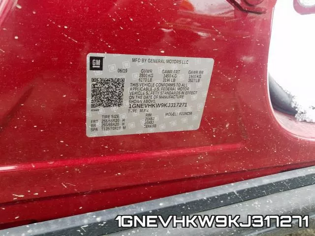1GNEVHKW9KJ317271 фото 2
