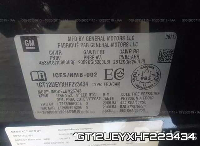 1GT12UEYXHF223434 фото 10