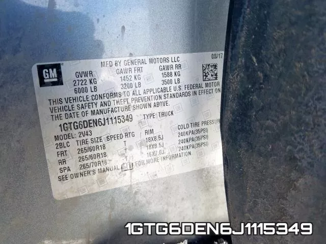 1GTG6DEN6J1115349 фото 2