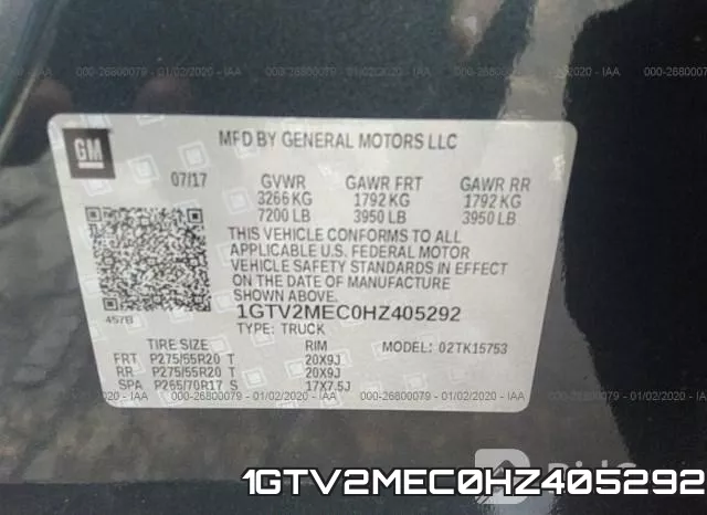 1GTV2MEC0HZ405292 фото 10