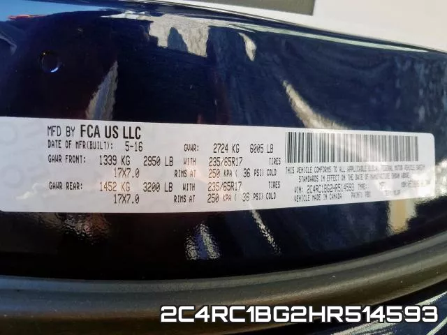 2C4RC1BG2HR514593 фото 2
