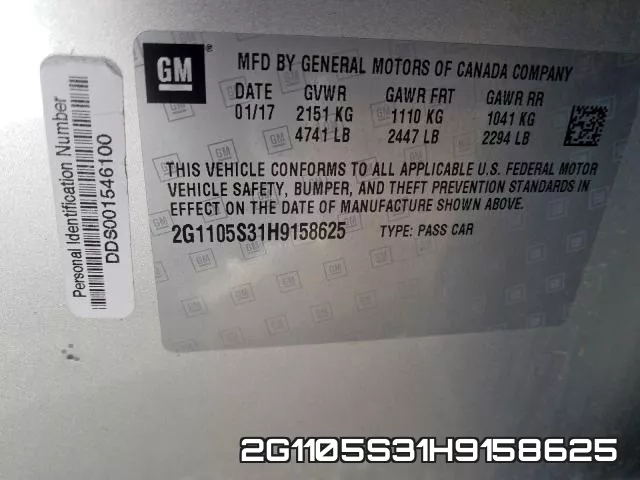 2G1105S31H9158625 фото 2