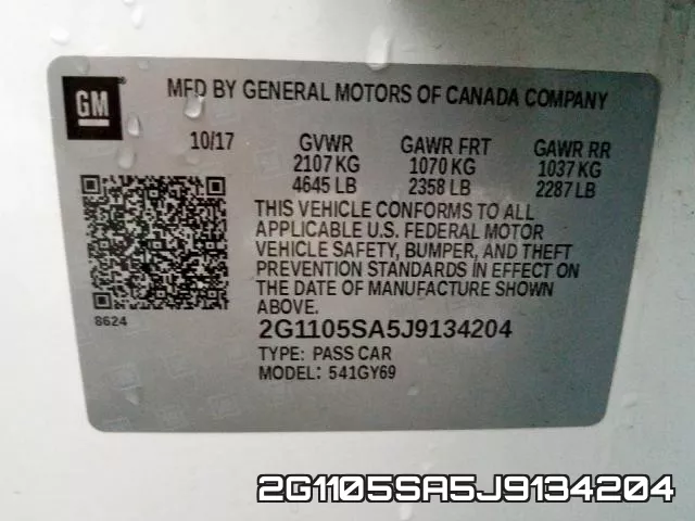 2G1105SA5J9134204 фото 2