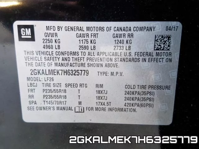 2GKALMEK7H6325779 фото 2
