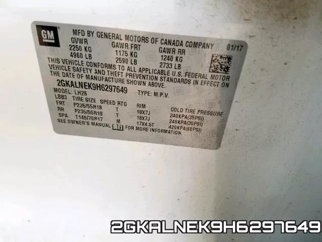 2GKALNEK9H6297649 фото 2