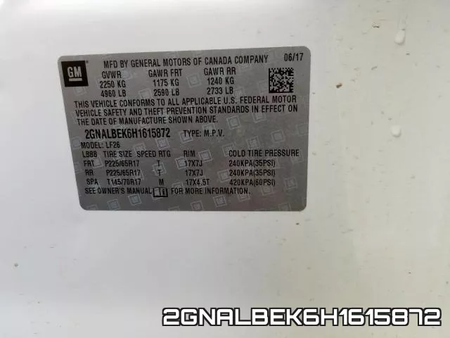 2GNALBEK6H1615872 фото 2