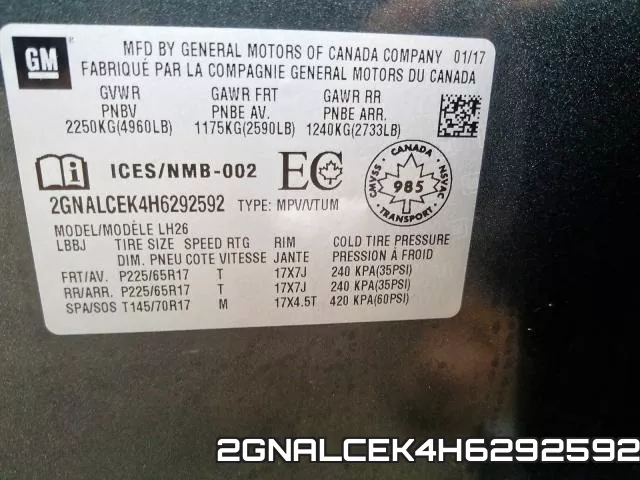 2GNALCEK4H6292592 фото 2