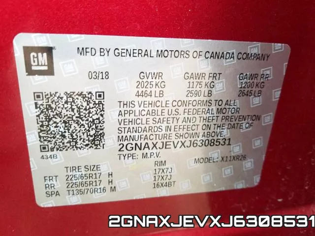 2GNAXJEVXJ6308531 фото 2