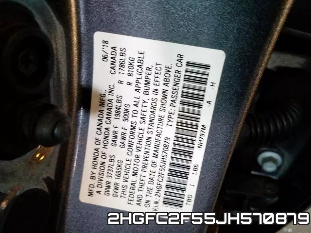 2HGFC2F55JH570879 фото 2
