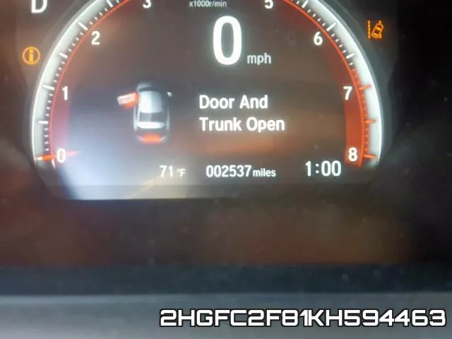 2HGFC2F81KH594463 фото 9