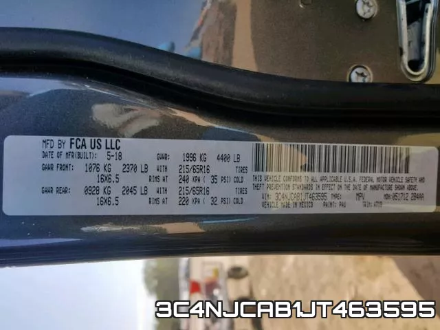 3C4NJCAB1JT463595 фото 2