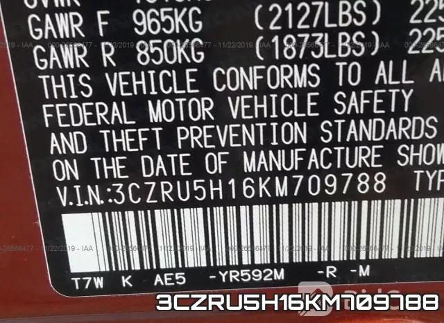 3CZRU5H16KM709788 фото 10