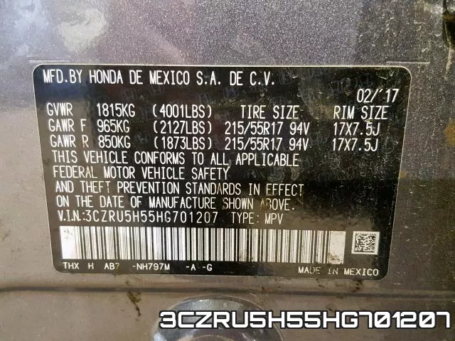 3CZRU5H55HG701207 фото 2
