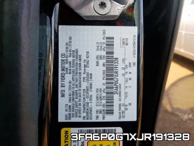 3FA6P0G7XJR191328 фото 2