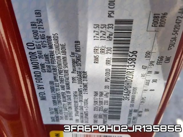 3FA6P0HD2JR135856 фото 2