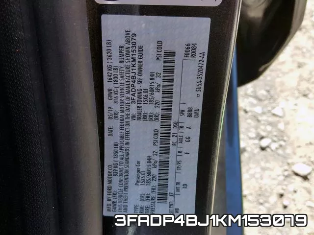 3FADP4BJ1KM153079 фото 2
