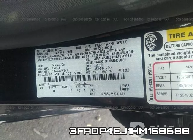 3FADP4EJ1HM158688 фото 10