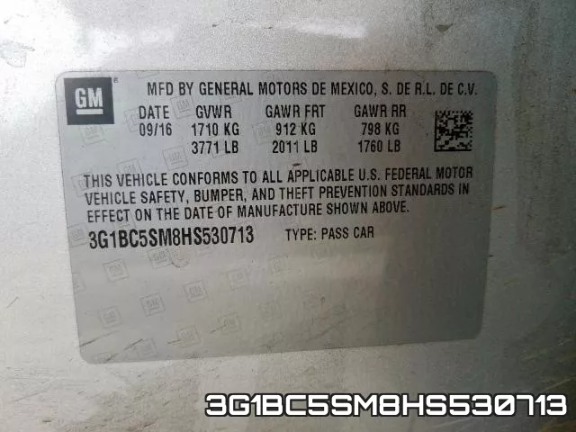 3G1BC5SM8HS530713 фото 2