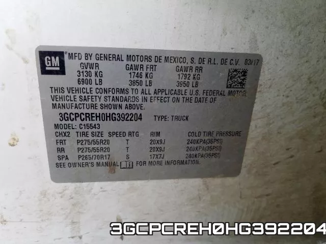 3GCPCREH0HG392204 фото 2