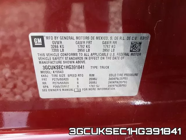 3GCUKSEC1HG391841 фото 2
