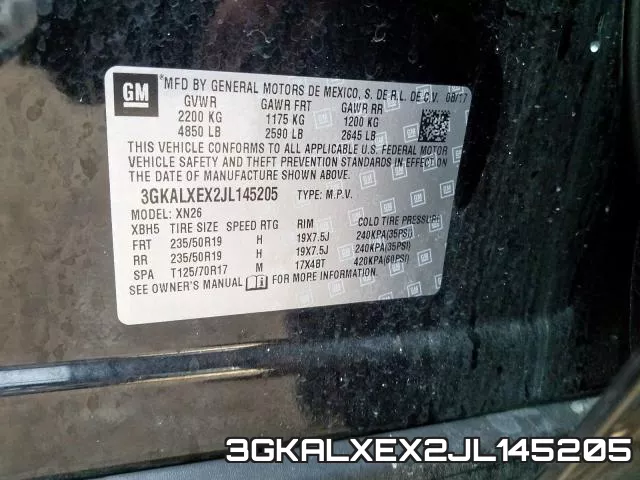 3GKALXEX2JL145205 фото 2