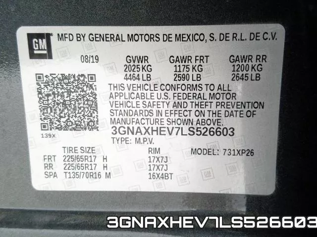 3GNAXHEV7LS526603 фото 2