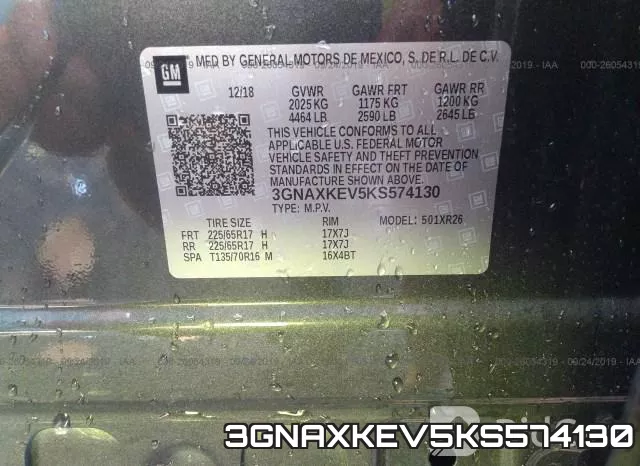 3GNAXKEV5KS574130 фото 10