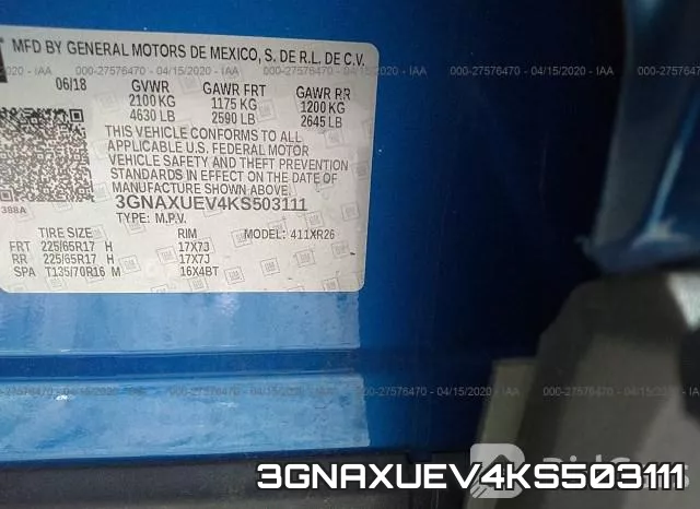 3GNAXUEV4KS503111 фото 10