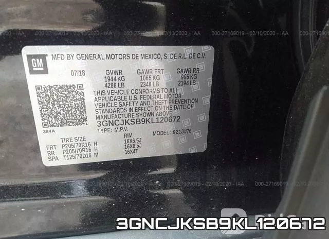 3GNCJKSB9KL120672 фото 10