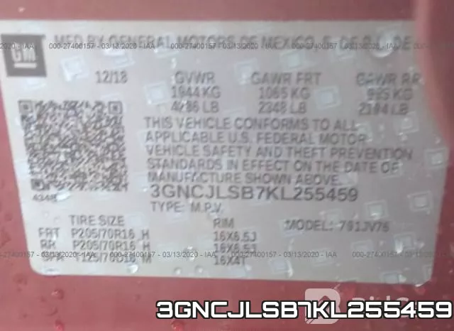 3GNCJLSB7KL255459 фото 10