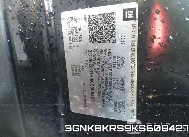 3GNKBKRS9KS608427 фото 10
