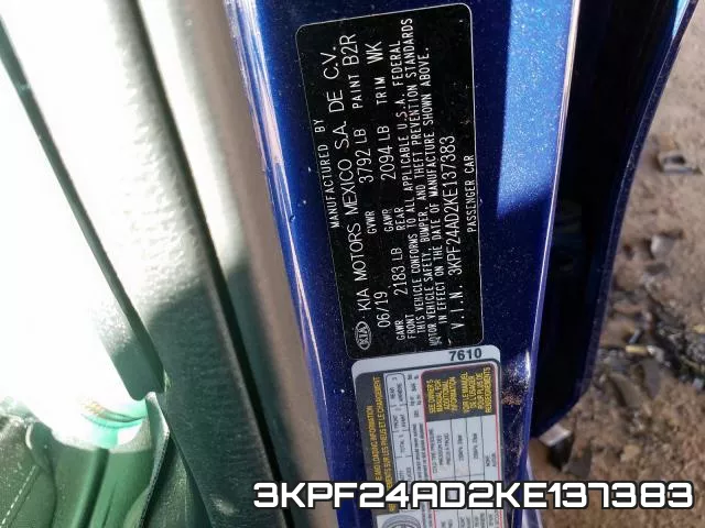 3KPF24AD2KE137383 фото 2