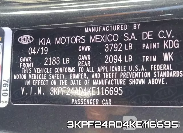 3KPF24AD4KE116695 фото 10