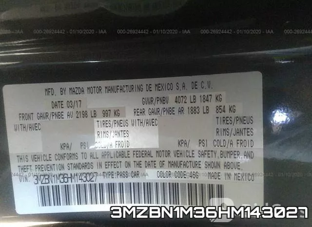 3MZBN1M36HM143027 фото 10