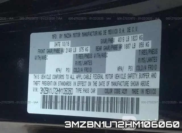 3MZBN1U72HM106060 фото 10