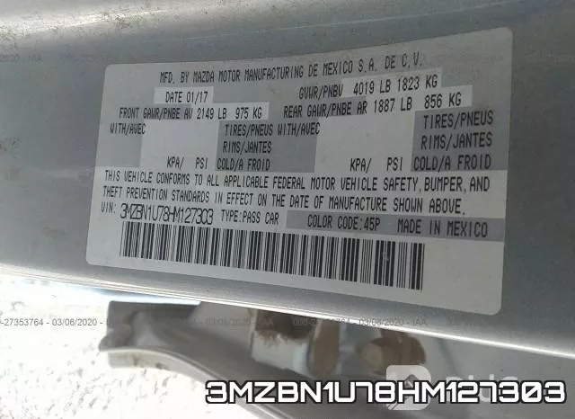 3MZBN1U78HM127303 фото 10