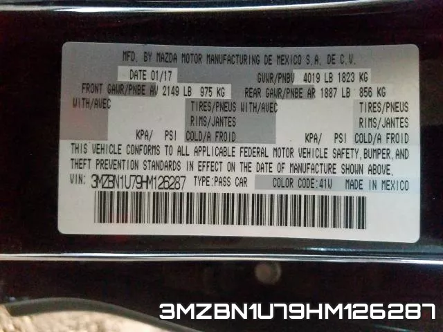 3MZBN1U79HM126287 фото 2