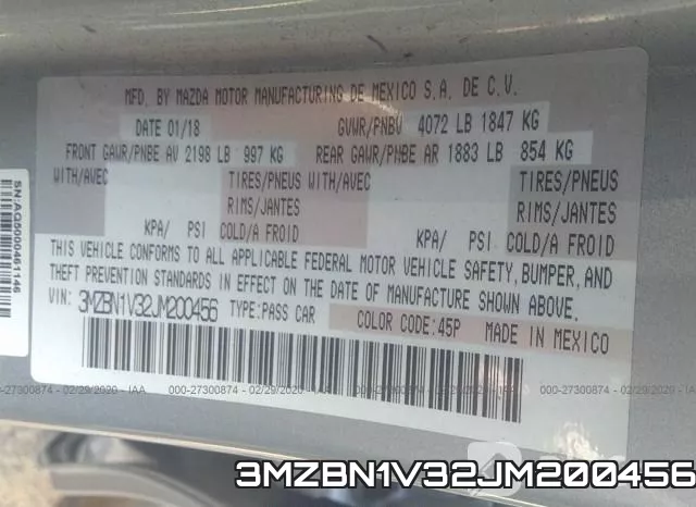 3MZBN1V32JM200456 фото 10