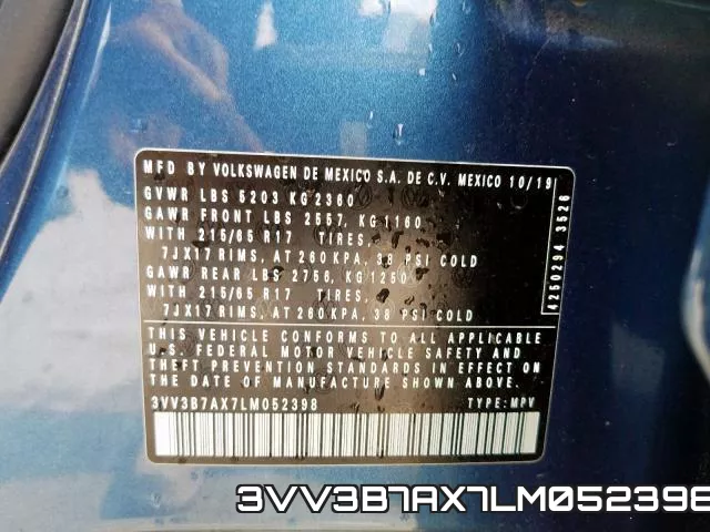 3VV3B7AX7LM052398 фото 2