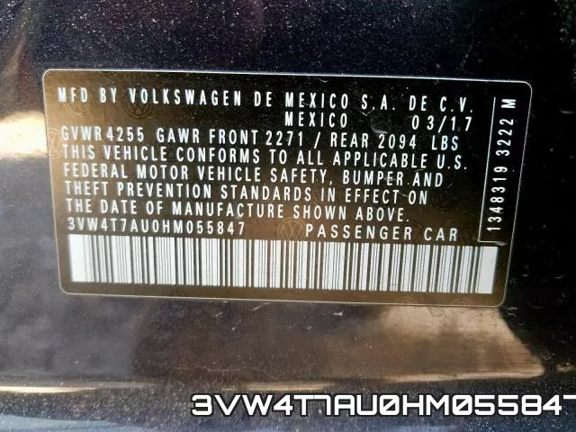 3VW4T7AU0HM055847 фото 2