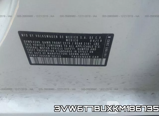 3VW6T7BUXKM186735 фото 10